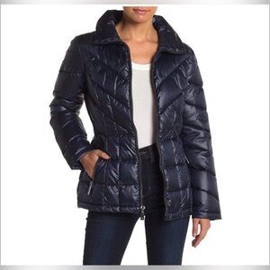 Kenneth Cole Winter Gorpcore Quilted Longline Duck Down Puffer Coat Jacket M